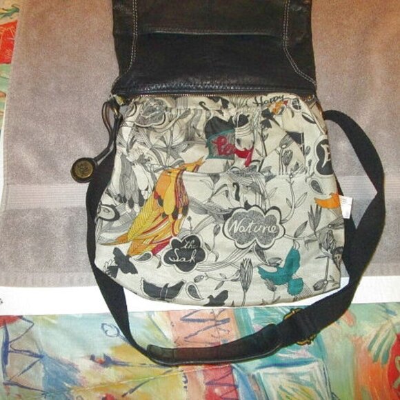 The Sak Purse Black Leather Iris Crossbody Bag Adjustable Strap Hobo Swing Pack - Picture 6 of 12